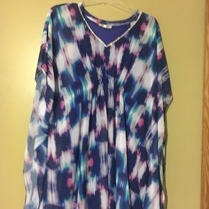 3x Jennifer Lopez tie-dyed moo moo dress